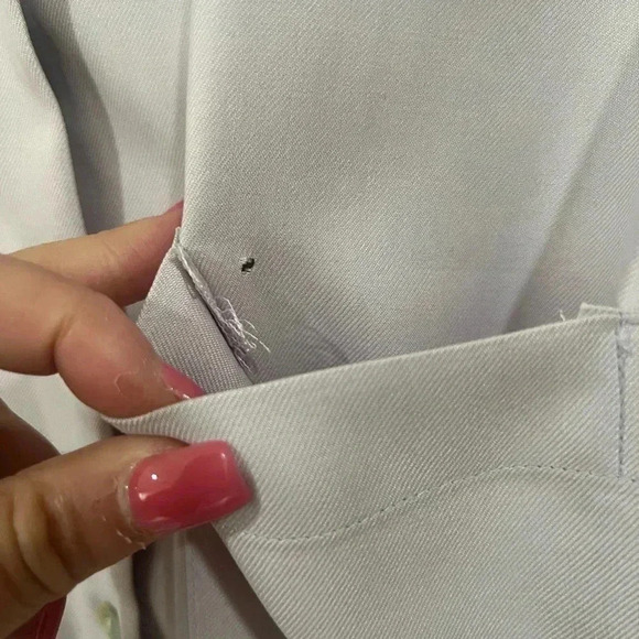 J.McLaughlin Pale Lilac Silk Button Down Blouse size 12 - Picture 3 of 6